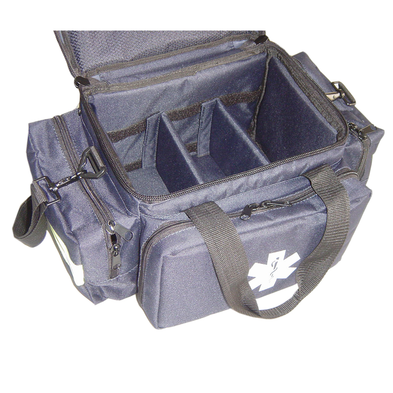 Trauma taška - taška s logem Star of Life s kapsami na zip, reflexním lemem a ramenními popruhy Trauma taška SR-TB0505