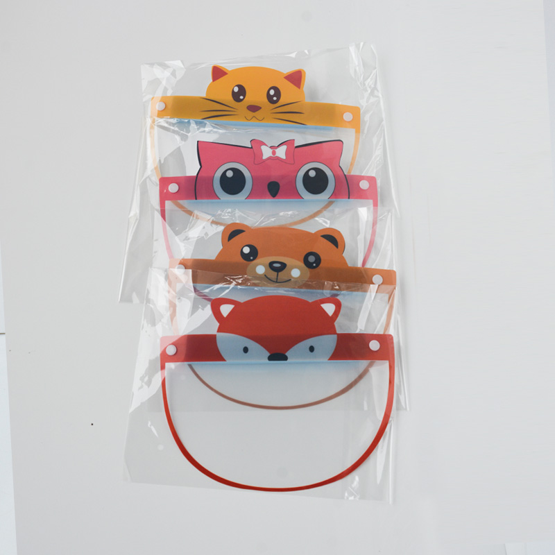 Anti Fog Disposable Kids Animal Safety Elastic Band Children Face Shield