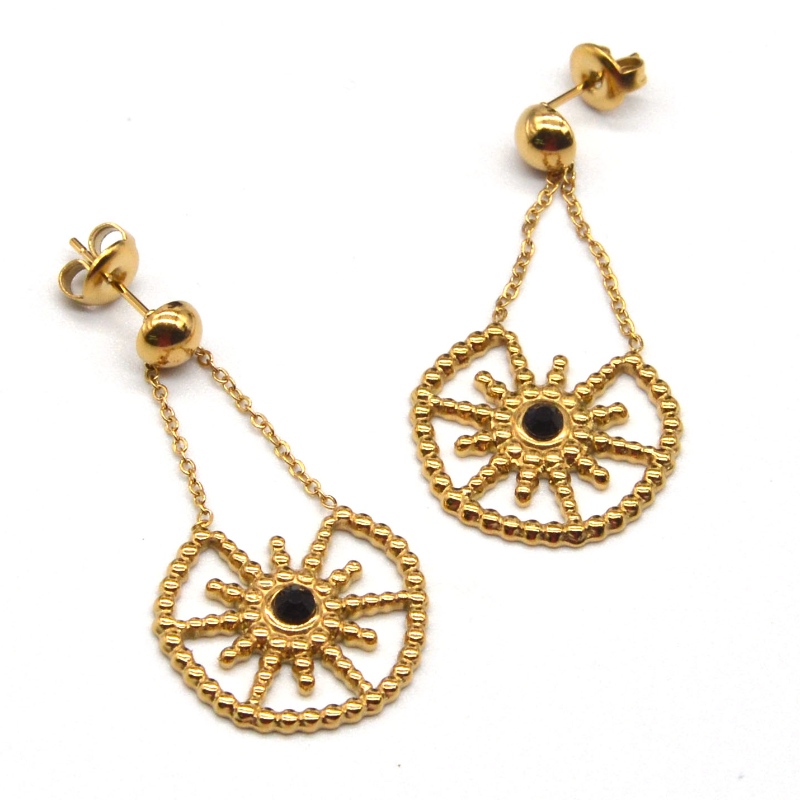 Dámské modely z nerezové oceli s květinovými přívěsky, designem ušní cvočky, okouzlující prací pro mladé ženy. Čína Ruifanbao Jewelry Factory