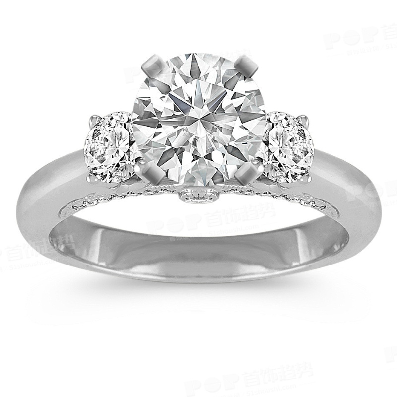 Dámské jednoduché atmosférické drápy Set 925 stříbrný prsten Čína Ruifanbao šperky Factory