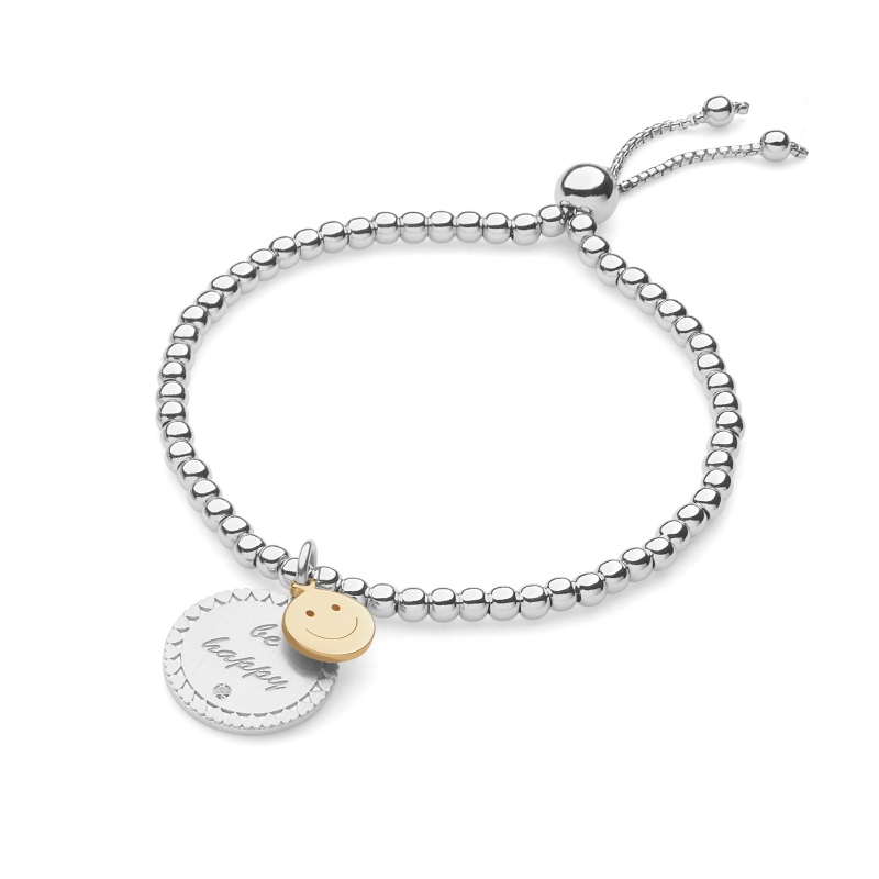 Dámský evropský a americký styl roztomilý jednoduchý usměvavý obličej z nerezové oceli pohyblivý spona náramek Čína Ruifanbao šperky Factory