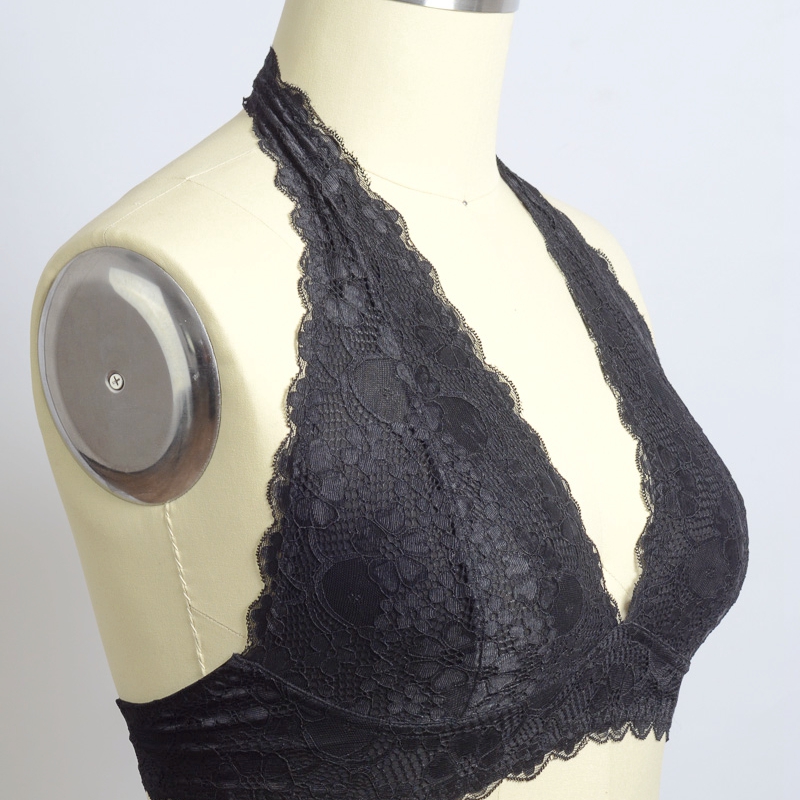 GA-5234PLUS GRACE GIRL LACE HALTER Top Bralette