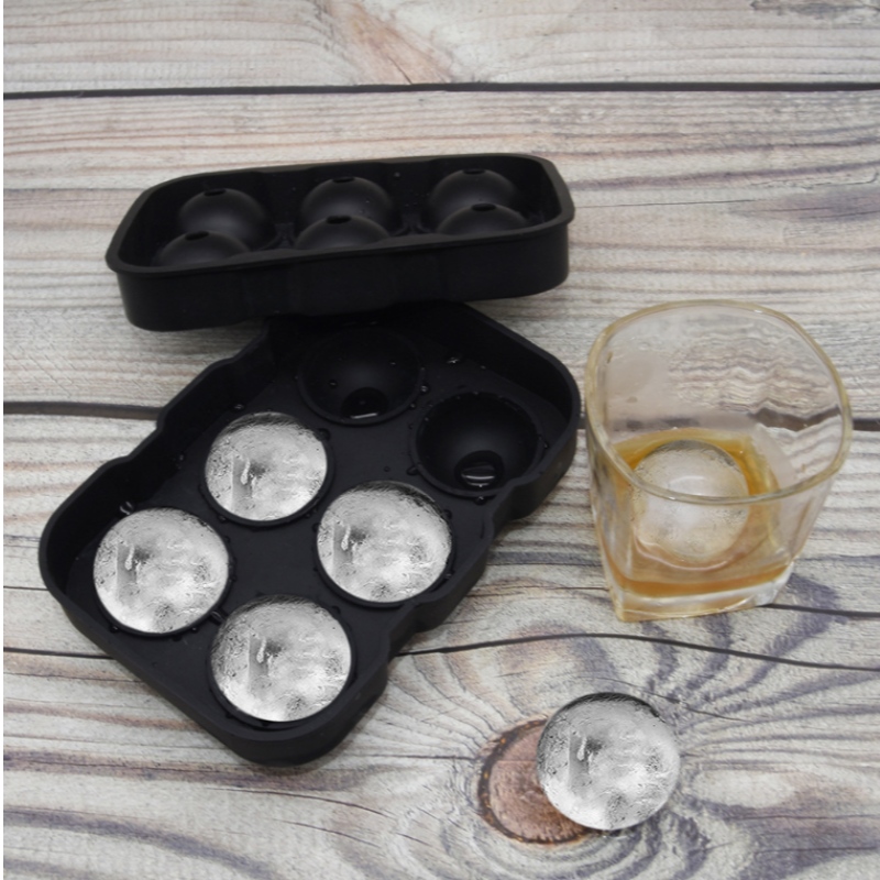 Speciální model ledu pro 6barevnou spotovou whisky se 6 otvory, hokejovou formou, kulatý vodotěsný výrobník ledu