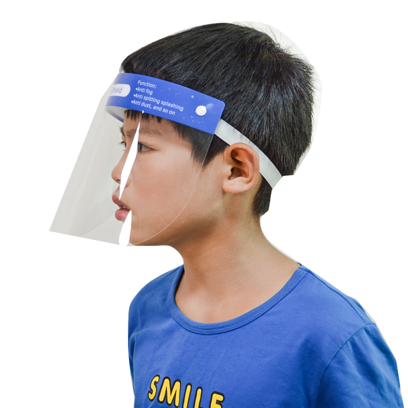 Čistý dětský plastový chránič proti mlze Ochranný obličejový štít na obličej