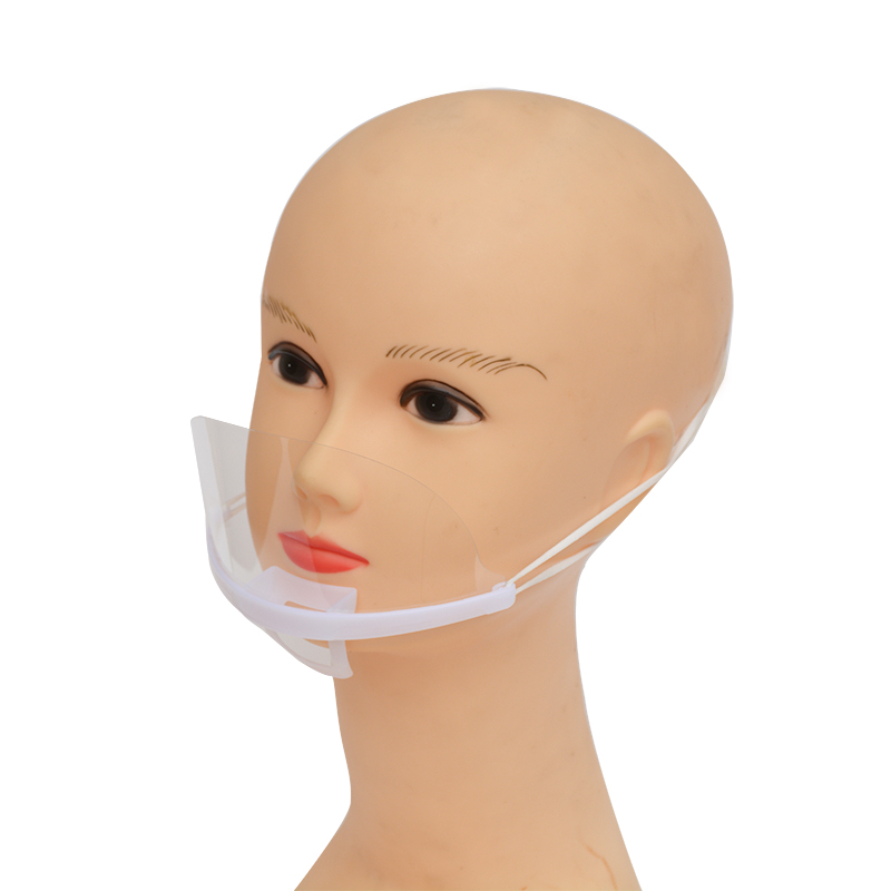 Transparentní oboustranný čirý plastový ústní štít proti mlze pro restauraci