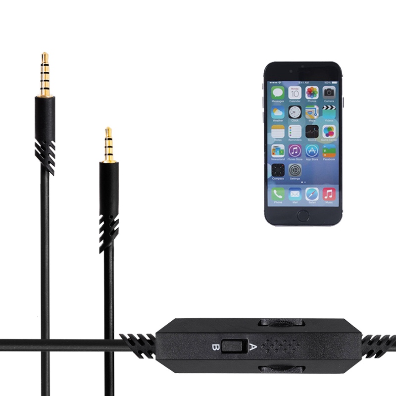 Náhlavní souprava 3,5 mužského až mužského zvukového kabelu Videokabel s technologií MIC volume cotrol