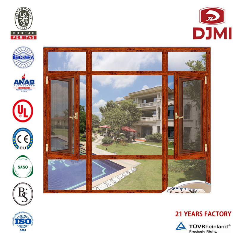 Nový design Žaluzie ve francouzském stylu s dvojitým sklem Okno s izolací proti vodě a zvuku Čína Výrobce Zcela nová roleta s dvojitým sklem Hliníkový profil Swing Windows Okno Veranda