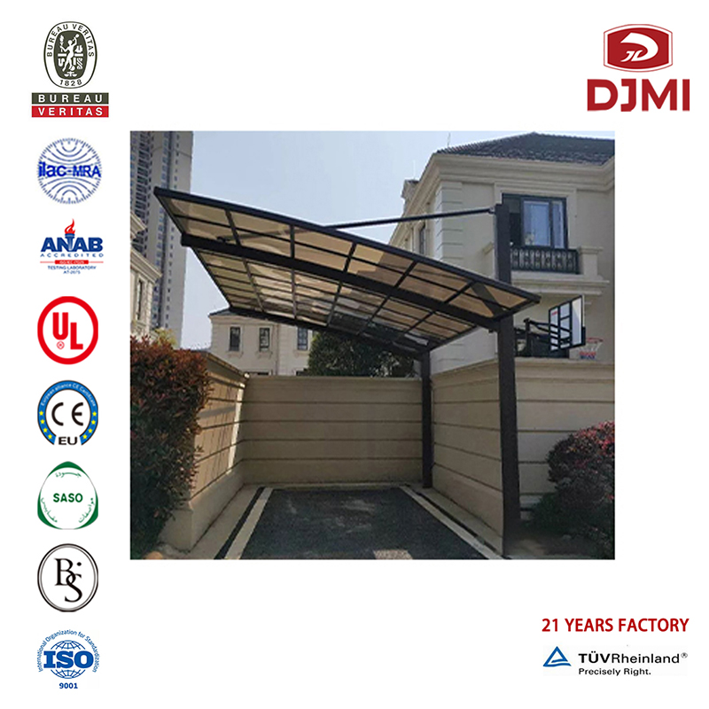 Přizpůsoben pro dveře a terasy Komerční polykarbonát Carport Canopy Multifunkční Gazebo Vysoké Snow Load Carport Aluminum Tahat Carports Canopy Professional Outdoor Shed Villa Carport with Arched Roof Contact Carports