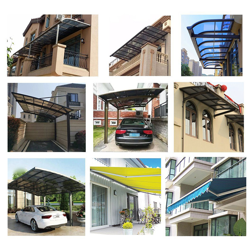 Multifunkční Patio Canopy Solární panel Mounting Struktura 2 Car Metal Carport Professional Balkon Awning Solar Mounting Struktura Vodopádné koberce Nový design Velký venkovní Gazebo Aluminum Canopy Carport Aluminium