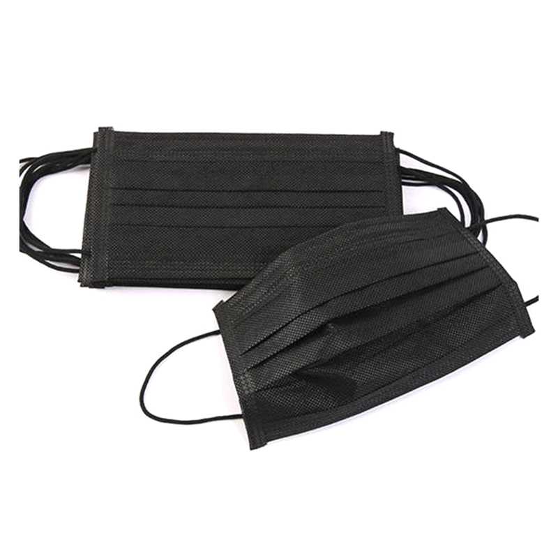 3-vrstvá maska obličeje, jednorázová lékařská maska, HD-01Black-3black