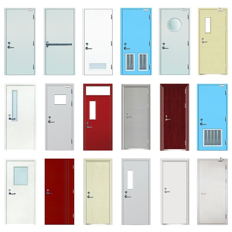 Čínská továrna Doors China dodavatelé Good Price 3 Hours Steel Fire Rated Door High Quality, Best-Sale Security Flush Ul Flat Steel Fire Cheap Doors with Glass Intertek Europe Rated Stainless Steel Hotel