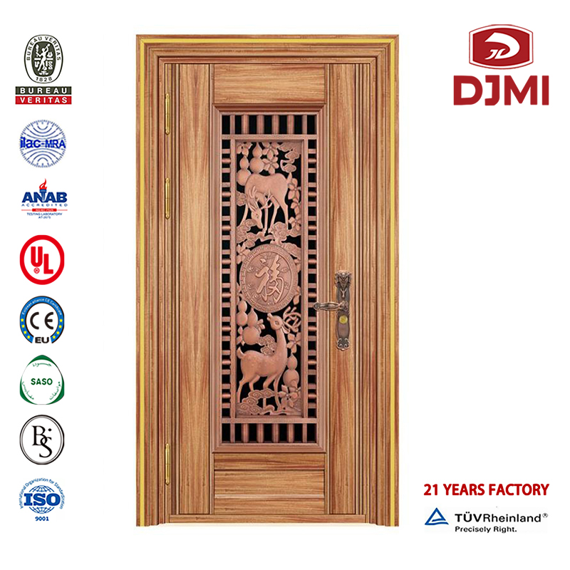 Levná máma a syn Iron American Embonsed Door Skin Pressed Panel Galvanized Steel Sheet Customized Door Grill Design kovové barvy nerezové oceli Nové nastavení Bezpečnostní dveře Liner panel Barevné nerezové oceli Double Door D...