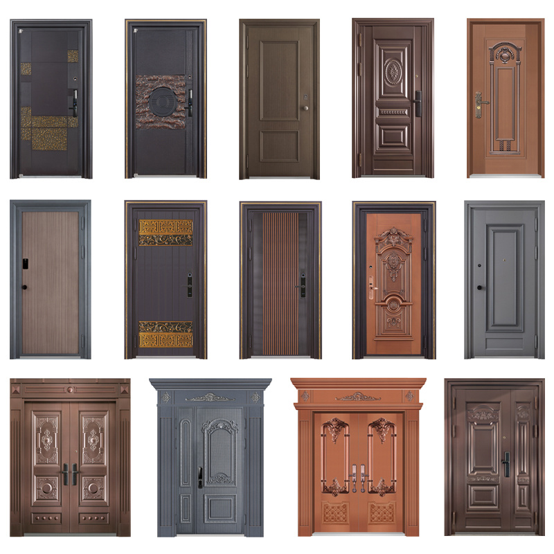 Residential Door Designs Strong Armured Doors Cheap Armored Wooden Security In Low Price Double Leaf Entrance turecké style dvoulůžkové ocelové dveře vlastní pancéřové Loop Luxury Exterior Security Entrance Turecké style