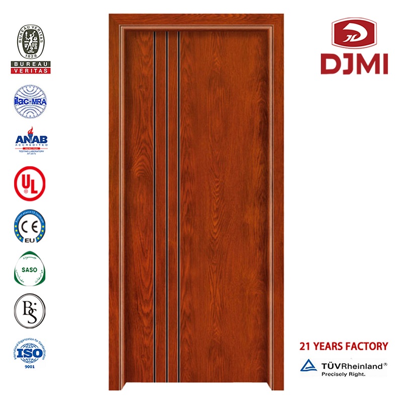 Čínská továrna Wooden Doors Fd30 Ohňové dveře vysoké kvality dřeva 1.5 Hours Rated Composite Fire Doors Modern í Wood Door Designs Cheap Pre-Hung Doors proof In Shanghai Externí Fire Door with Vision Panel