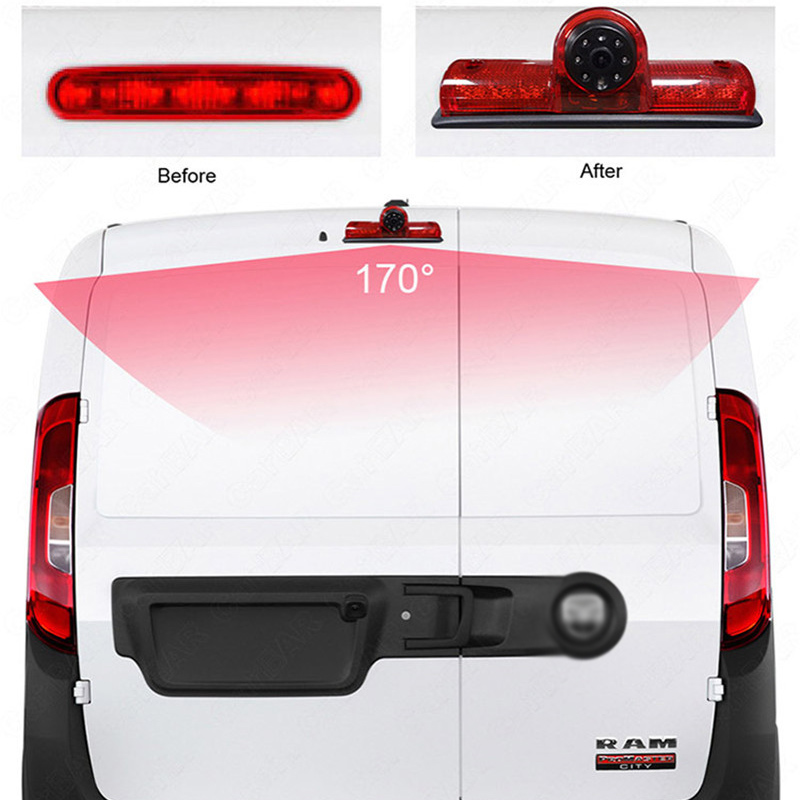 Auto HD Night Vision Parking Reverse Backup Auto Video Brzdová kamera pro Dodge Ram ProMaster City Cargos Van