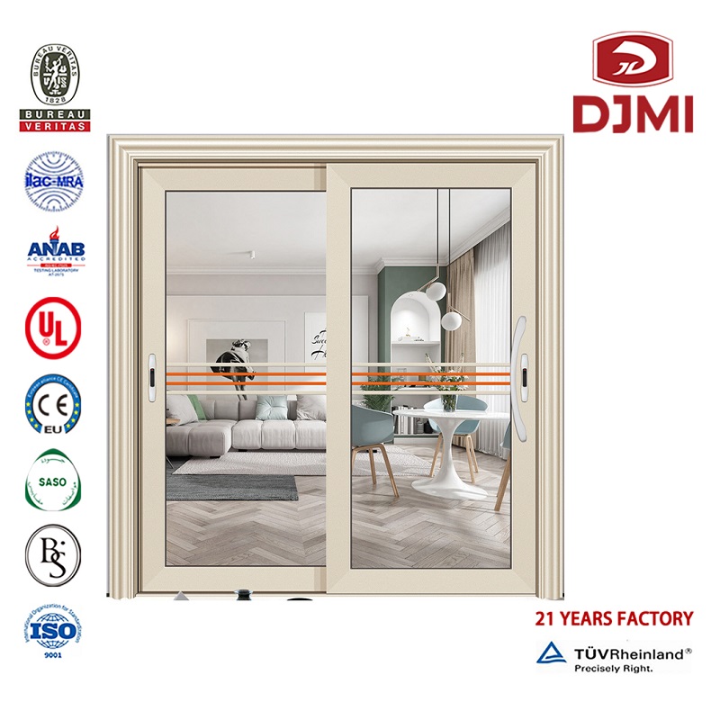 Skleněná hliníková skluzavka Profesionální vnější okrajové dveře Přepnout American Factory Outlet Aluminum Doors a Windows New Design Commercial Swing hliník Sliding Door with Wooden Grain Color Factory Outlet Aluminum Doors...