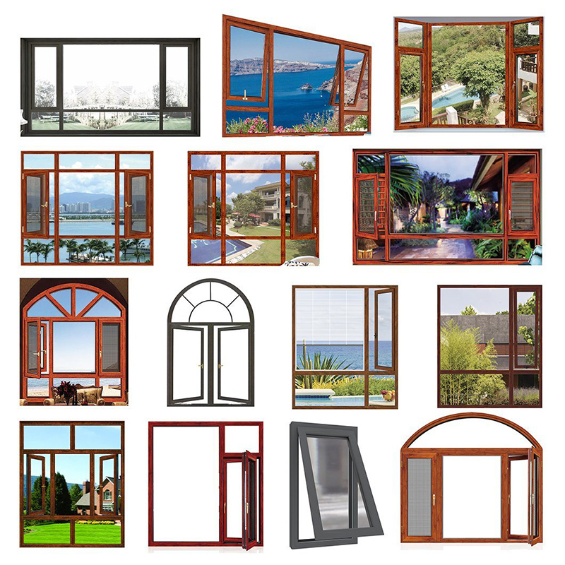 Skleněná okna pro Hawaii Hliníkový Louver Okno Profesionální Thermal Break French Wood Frame Design Jednoduchý styl hliníkových Fenetre Window Doors Aluminum Nový francouzský styl Wood Frame Design Guangdong Factory Cena Malá...