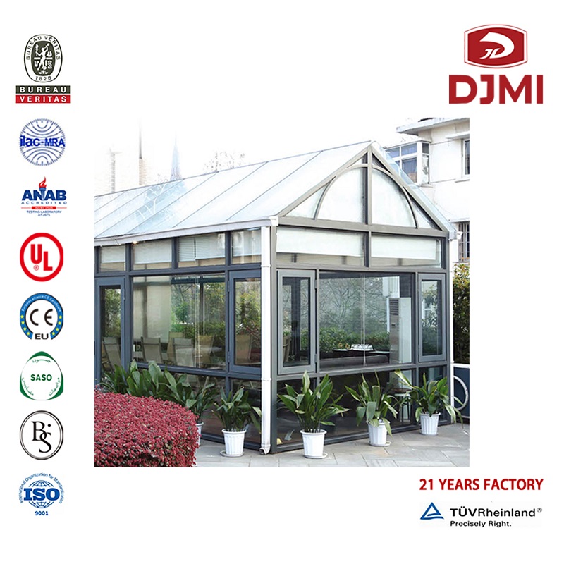 Design Aluminium Conservatory Glass Sunroom Multifunkční Aluminium Winter Garden Balkon Tea House Glass Sun Room Professional Veranda Sunroom House Shanghai Factory Best Seller New Design Aluminum Glass Sun Room