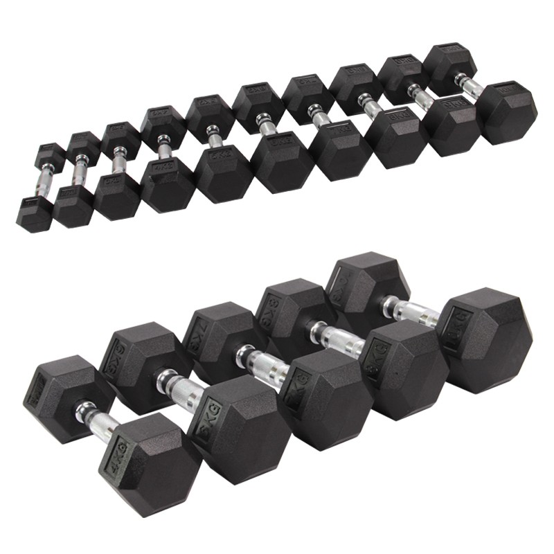 Za nákup sportovního zboží Hexagonální trouby Fitness Equipment Rubber Dumbles Building Dumbles na prodej