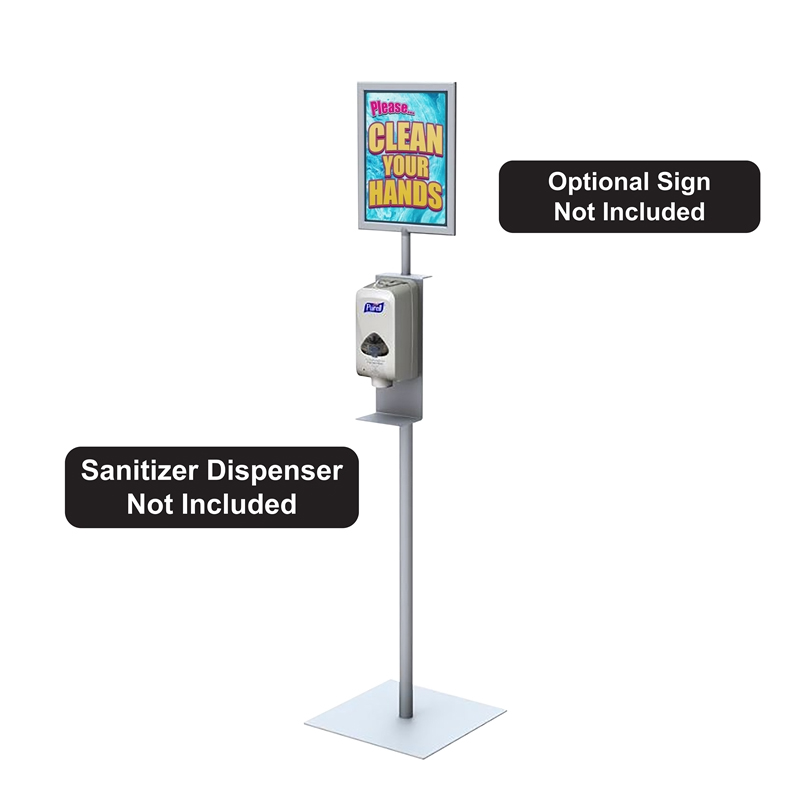 TMJ709 Factory Free Standing Metal Jednostranná ruka Sanitizer Distancer Display Rack