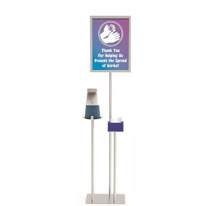 TMJ710 Stolní stojan pro veřejné snadné montáž Levné kovové ruční Sanitizer Display Rack