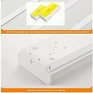 Sedm palců Rhombus, 4FT LED Zábal kolem 40W Wrap Light, 4000K Neutrální bílá, 4-stop LED Shop Světla pro Garáž
