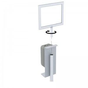 TMJ7113 Patro Standing Hand Sanitizer Disenser Display Stand with Holder Portable Hand Sanitizing Stand Display