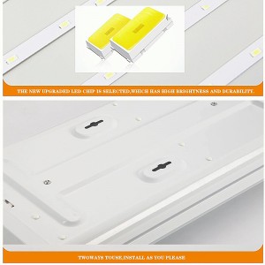 Linkable LED Wraaround Flusmount Light 4ft, LED Shop light for Garage --5000K, ETL and Energy Star Certified, LED Lineární vnitřní světla, LED stropní světlo