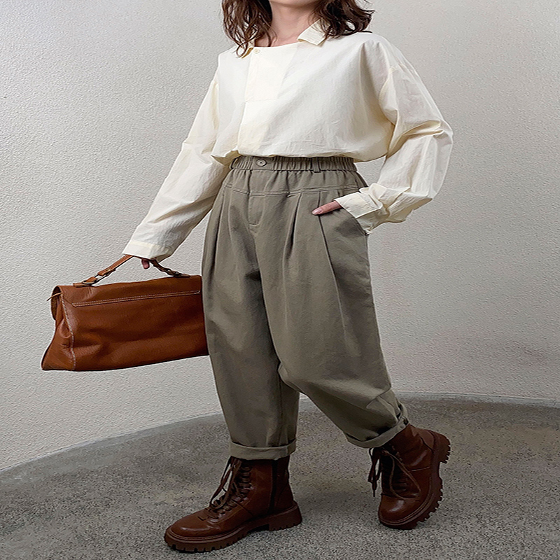 Loose Women's Pants, které jsou šité na míru pro každou příležitost, nejpohodlnější neformální styl bavlněné prádlo na zakázku Stylish a Loose Pants 11703