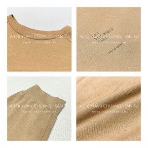 Loose-fitting design Minimalist Round Collar styl Stitched manual Pevná barva bavlna a povlečení převyšující zakázku 12711 mikiny