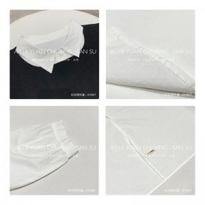 Loose-fitting design Minimalist Stylish Casual Solid color Striped Checked oversized custom 19507 Dlouhá košile + Waistcoat