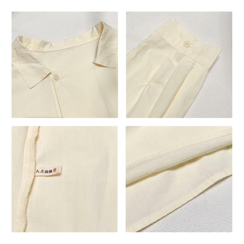 Loose-fitting design Minimalist Stylish Casual Solid color Striped Checked oversized custom 17706 Loose Shirt