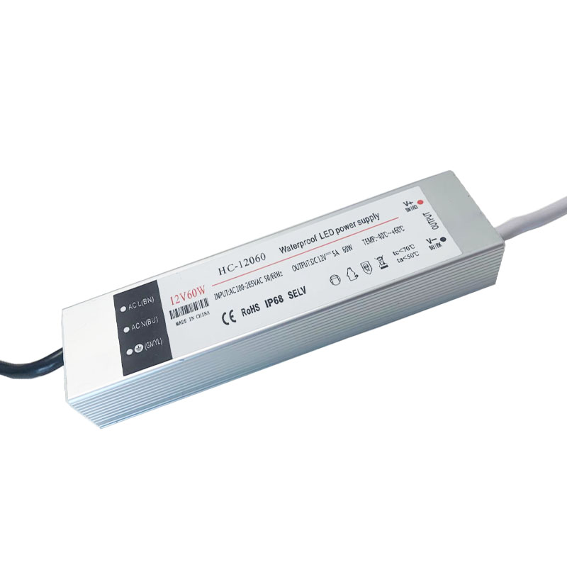 60W 12V Stálý tlak vedl světlo vysoce kvalitní vodotěsné LED napájení ip68 vodotěsný výkon