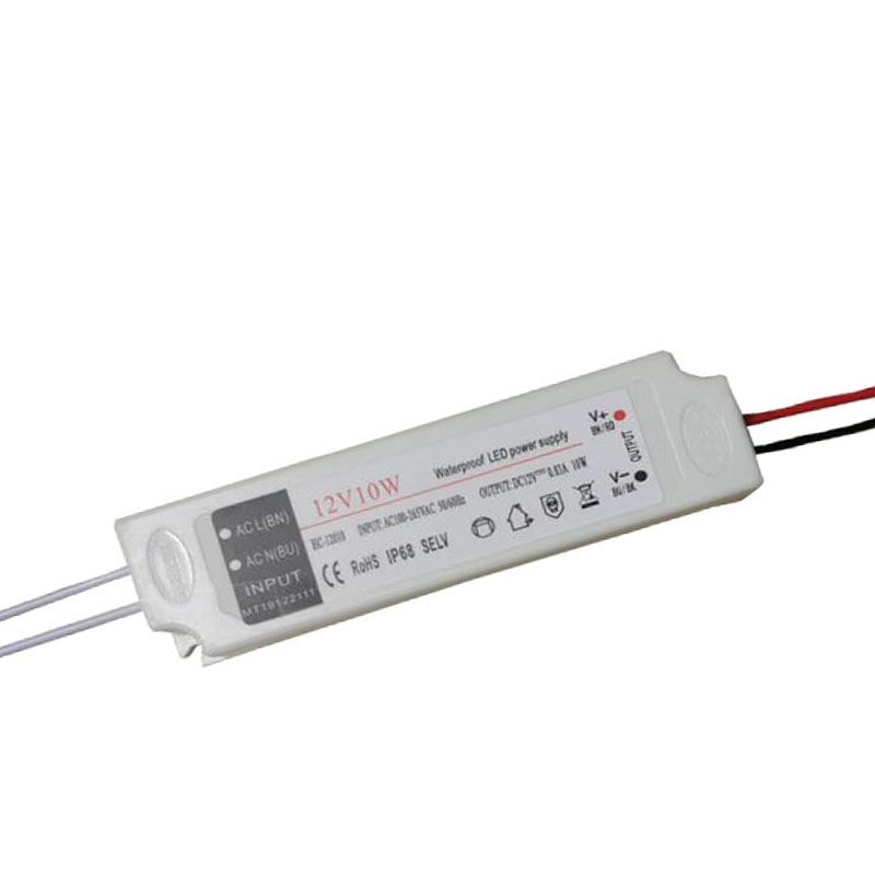 6W-12V Šedá černá hliníková skořápka LED inteligentní napájení nábytku IP68 Čištění stroje