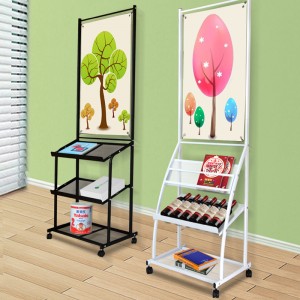 TMJ -549 Velkoobchodní přenosná podlahová prášková barva na kovový stojan na časopisy