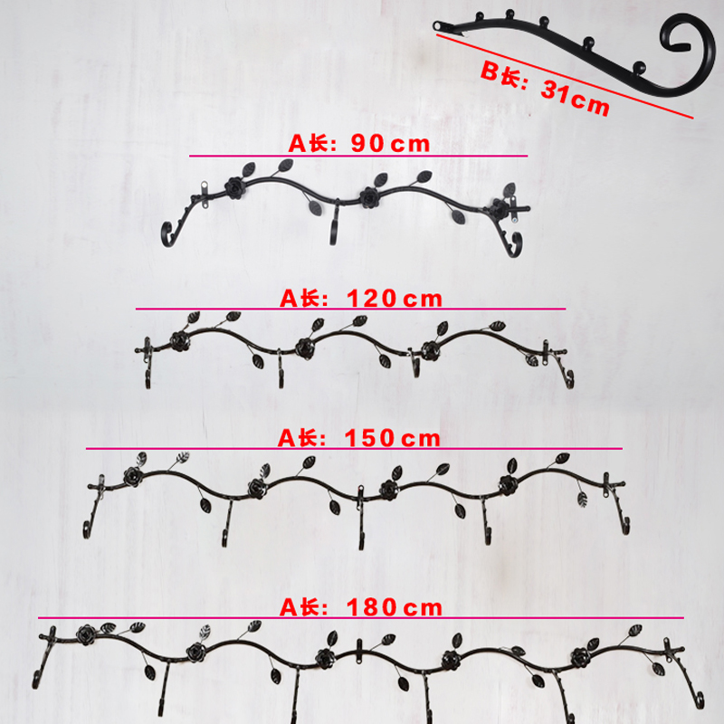 TMJ PP-561 Přizpůsobená Zdi montovaná oblečení Závod nerezových ocelových oděvů Hang Rack for Garments Showroom Display