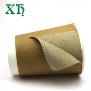 12 oz kraftová dvojitá stěna Kompostovatelné papírové kelímky