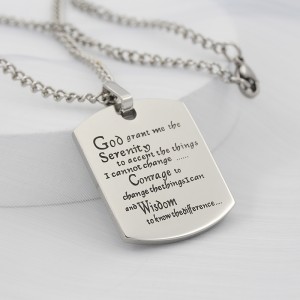 Stainless Steel Mens Womens Jewelry Military Tag s Words Inspirational Neaklace Dog Tags Pendant