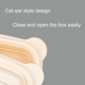 Biologicky rozložitelné balení kukuřičného škrobu z rychlého občerstvení obdélníkové balení potravinové nádoby