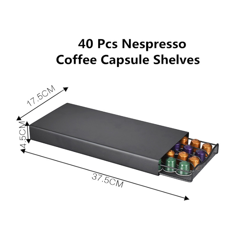 TMJ PP-584 Metal Chrome 40 Pod Nespresso Coffee Capsule Holder pro domácí kuchyňské display stánek