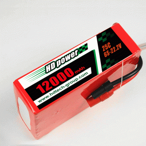 HD POWER 12000mAh 25C 6S 22,2V lipo baterie pro UAV