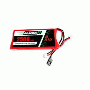 Baterie HD POWER 2500mAh 3C 2S 7,4V LiPO pro přijímač a vysílač