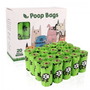 Kukuřičný škrob Složitý kukuřičný škrob Domácí odpad Biodegradovatelný Dog Poop Bag Disposable Eco Friendly Dog Waste Bag