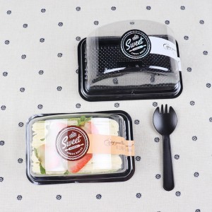 Jednorázová potravinářská netoxická blistrová krabička klenutá čirá s sebou dortová krabička balení krabice dezertní balení