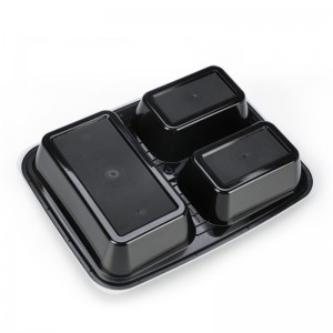 Jednorázový kulatý PP plastový přepravní kontejner na potraviny z plastu Skladovací balení Obědová krabice s víkem