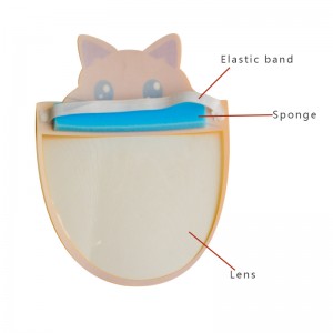 Bezpečnostní ochranný štít s celoobličejovým štítem Štít na obličejový štít Elastický štít na obličej transparentní pro děti