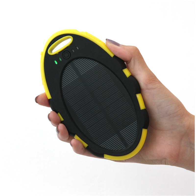 Přenosná solární banka 4000 mAh mobilní nabíječka solární energie, duální USB porty