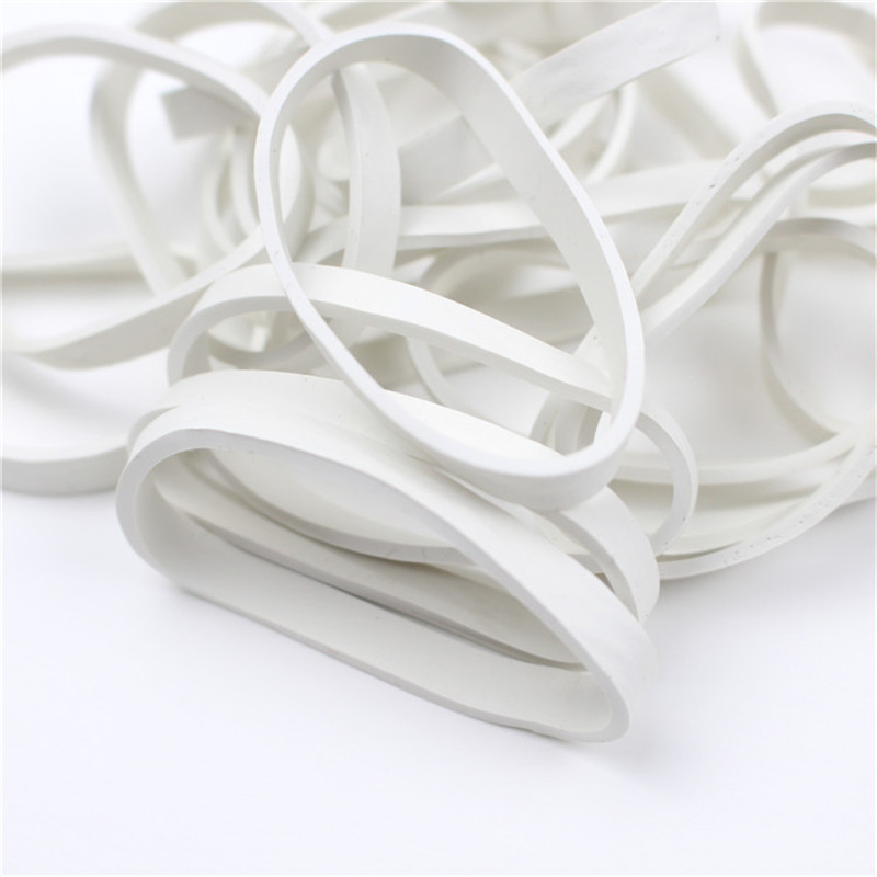 Nastavitelný průměr 38 mm bílá rozšířená gumička s vysokou pružností a odolností proti stárnutí pro přímý prodej kancelářské kultury a vzdělávání