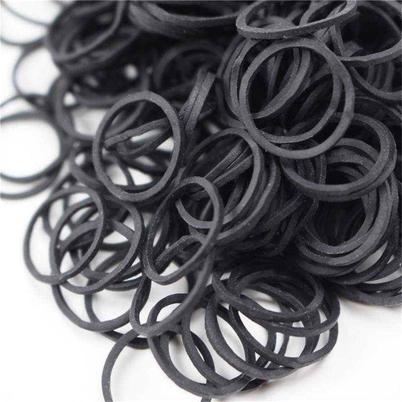 Spot velkoobchodní průměr 0,8 palce černá jednorázová vysoce elastická gumička do vlasů