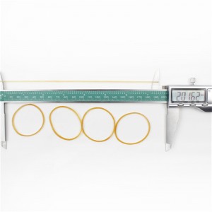 Vysoká pružnost proti stárnutí žluté průhledné gumové pásky tovární velkoobchodní přizpůsobitelný gumový prsten